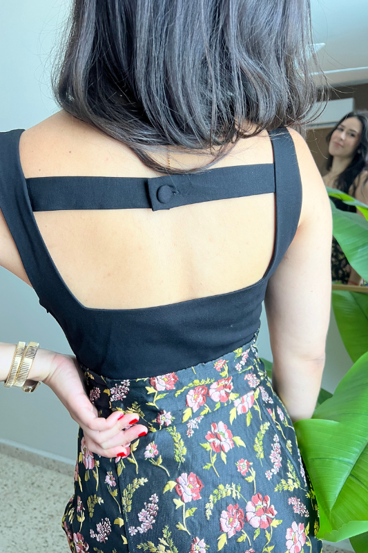 Sleeveless Brocade Mini Dress