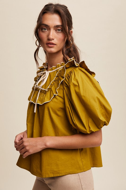 Puff Sleeve Top - Briavio Boutique