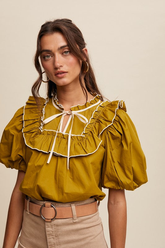 Puff Sleeve Top - Briavio Boutique