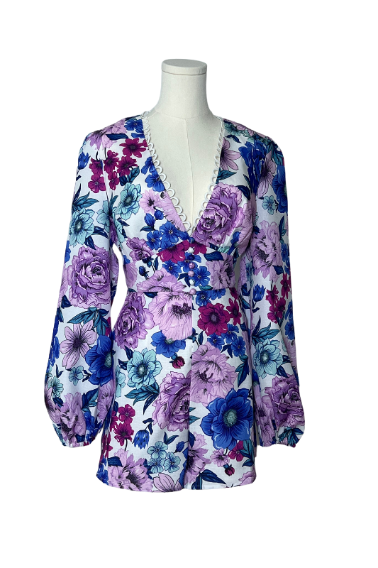 Charming Floral Short Romper