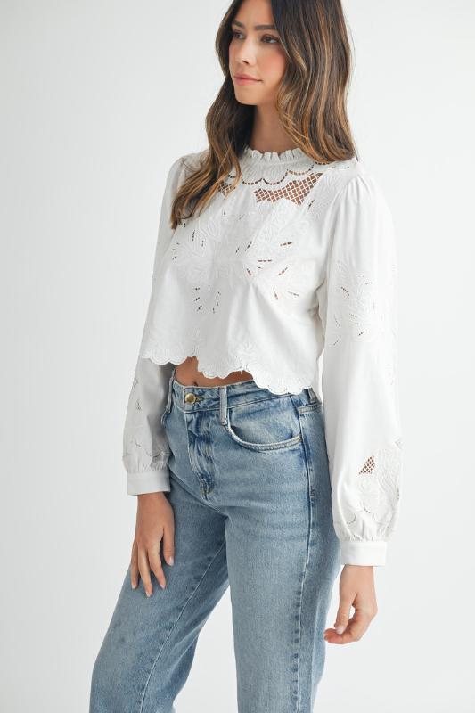 Embellished Sleeve Blouse