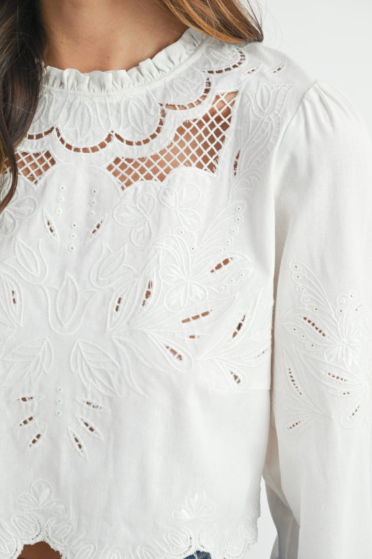 Embellished Sleeve Blouse