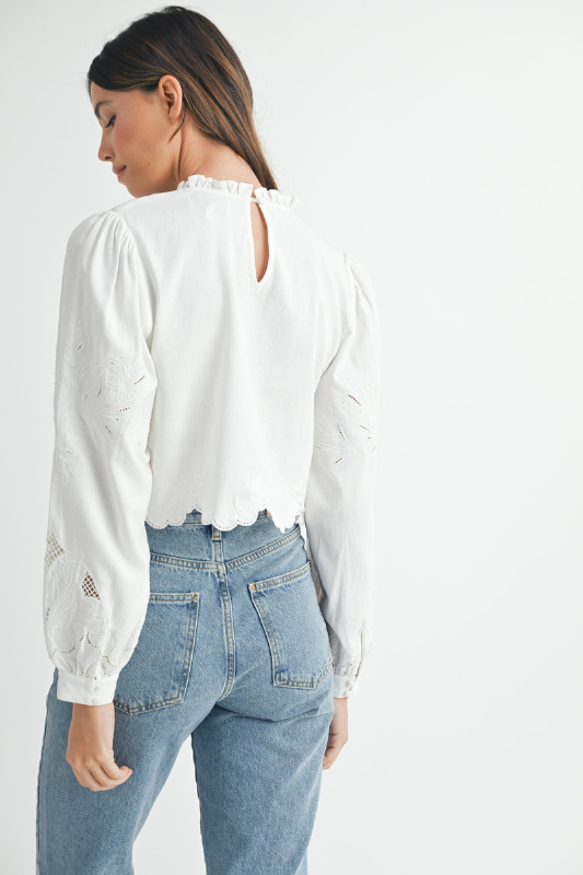 Embellished Sleeve Blouse