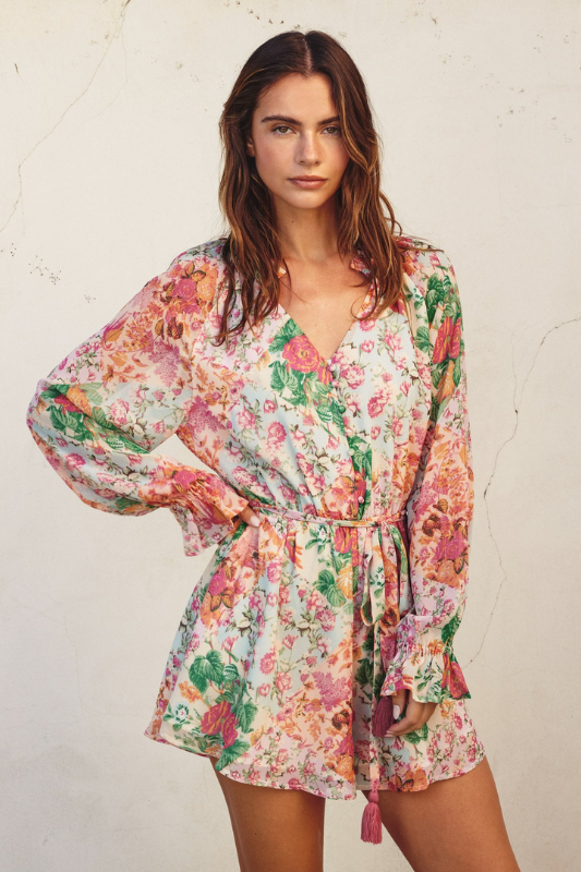 Floral Button Romper