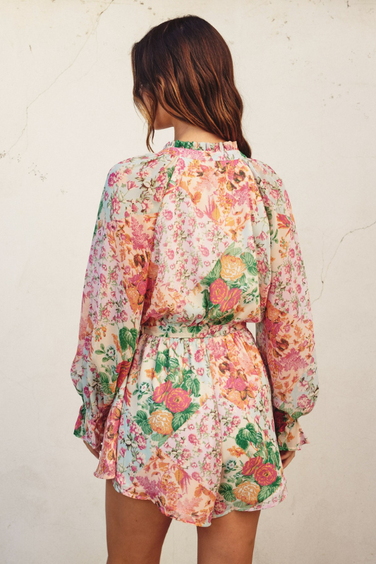 Floral Button Romper