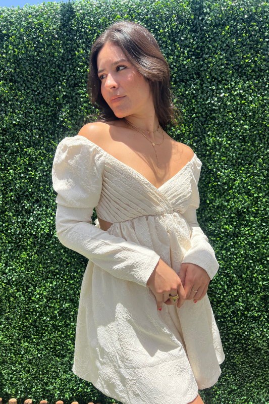 Floral Print Cut-Out Back Mini Dress