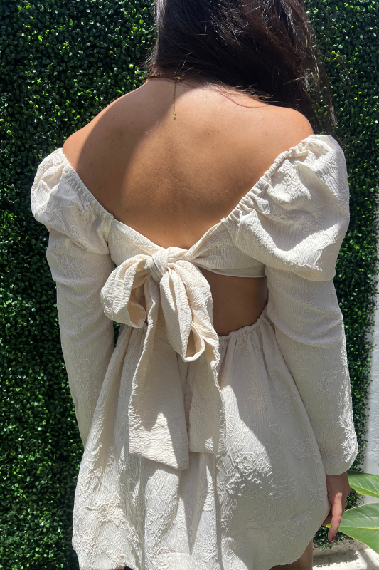 Floral Print Cut-Out Back Mini Dress