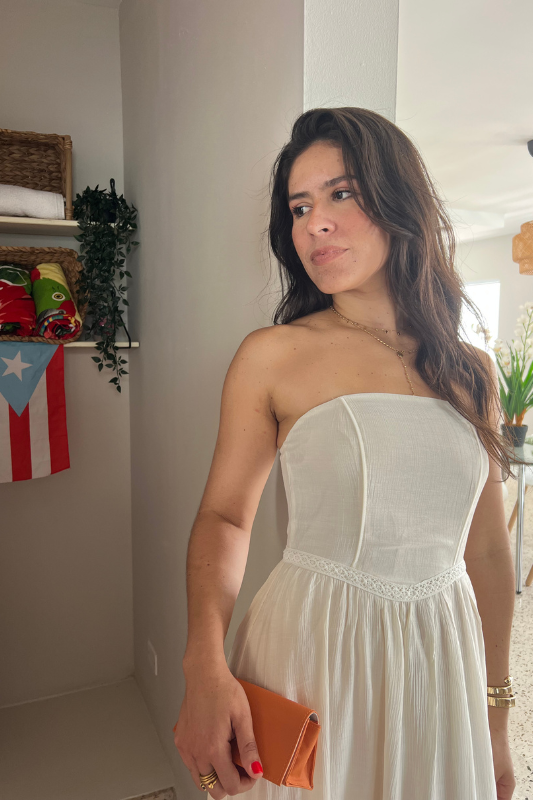 Strapless Bustier Maxi Dress