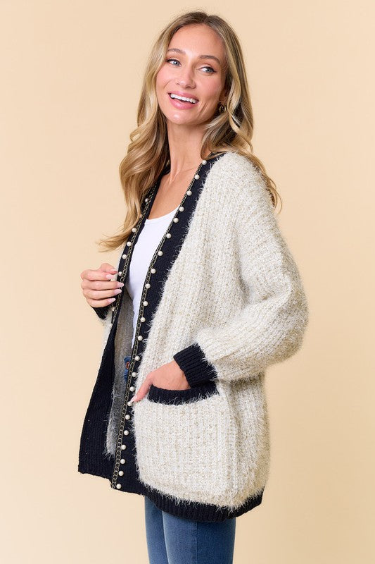 Glittering Gold Knit Cardigan