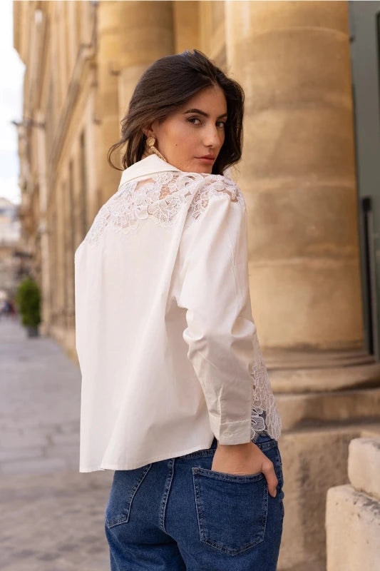 Embroidered Cotton Shirt - Briavio Boutique